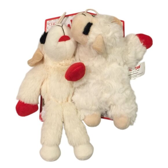 Lamb Chop Holiday Mini Lamb Floppy Body Plush Squeak 2 Dog Toys - Picture 1 of 3
